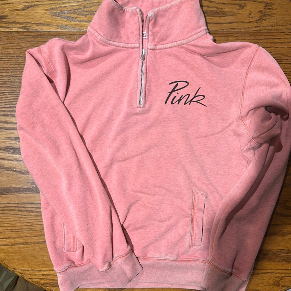 Used PINK half zipper sweatshirt XS